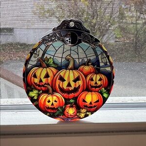 Stained Glass Pumpkin Suncatcher/Christmas Ornament